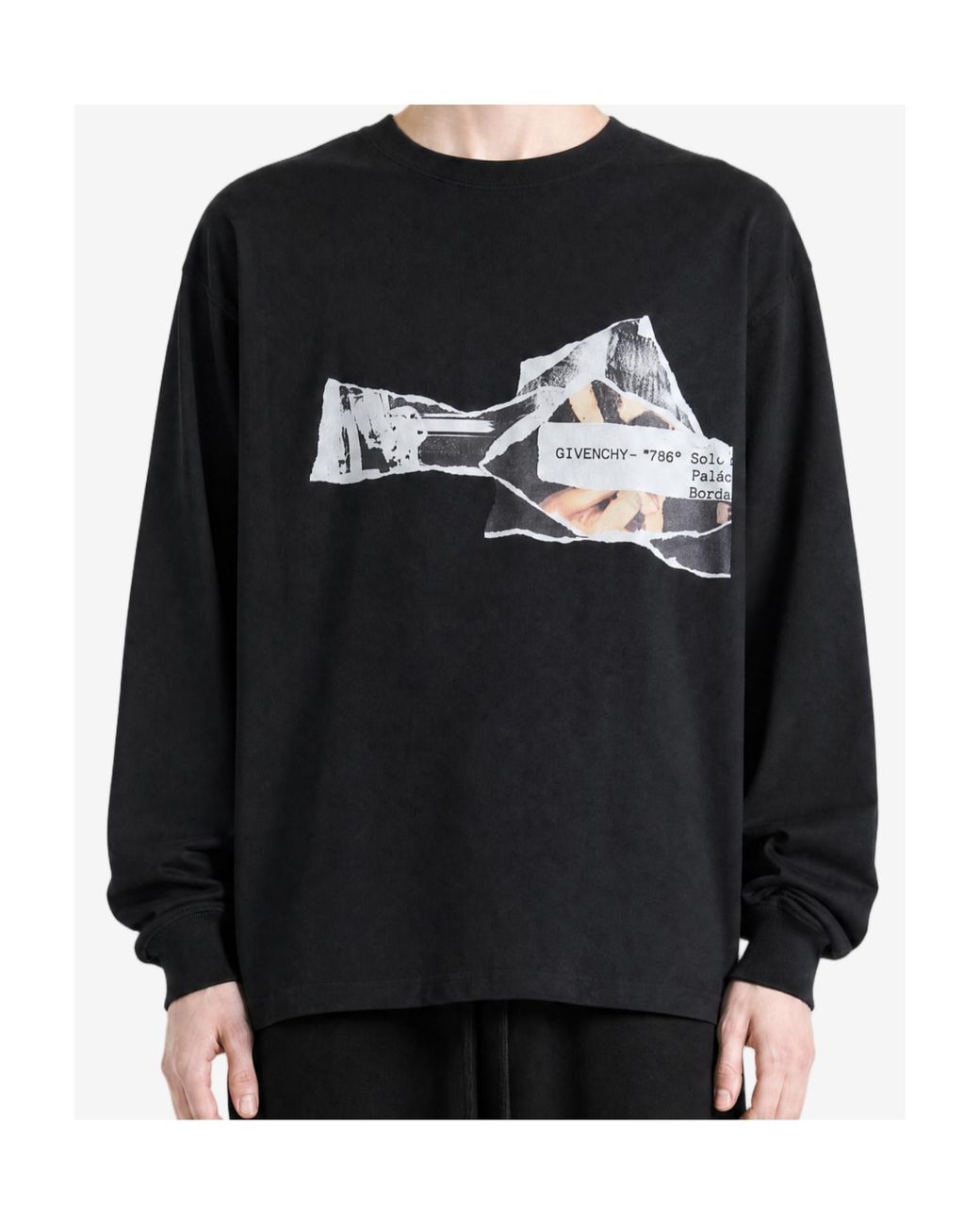 Givenchy Blue Graphic Printed Long-Sleeved T-Shirt for men