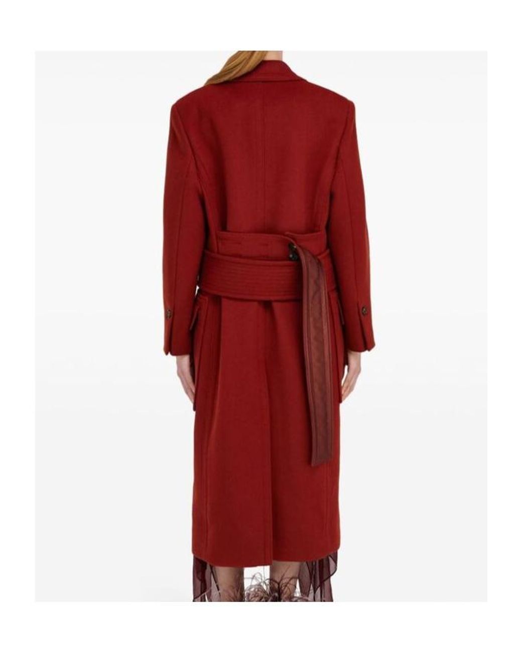 Ferragamo Red Long-Sleeved Coat