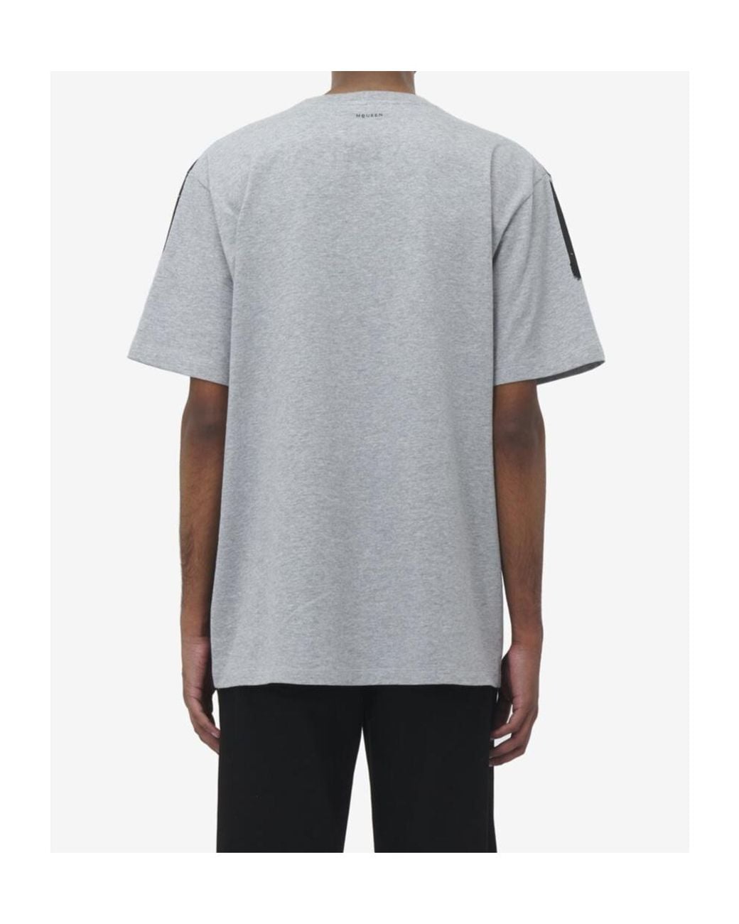 McQueen Black Skull Graphic T-Shirt For for men