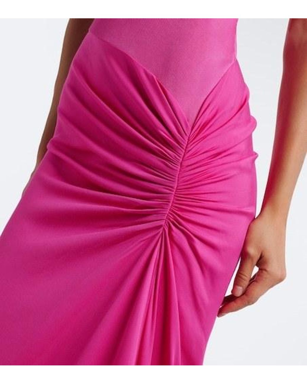 Christopher Esber Pink Fusion Ruched Gown