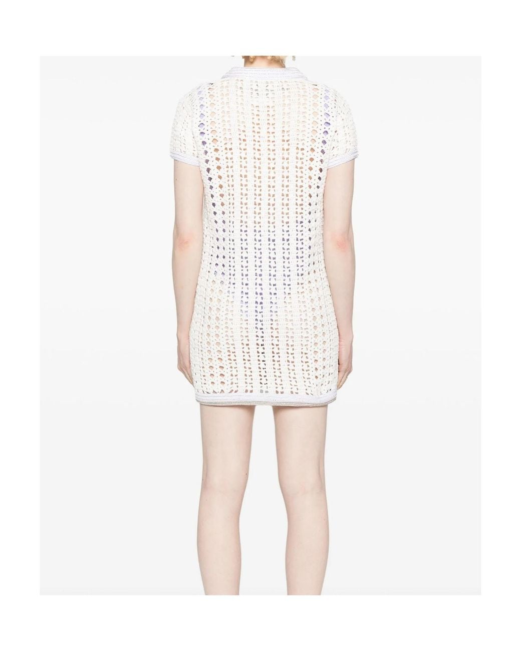 Forte_forte White Handmade Crochet Dress