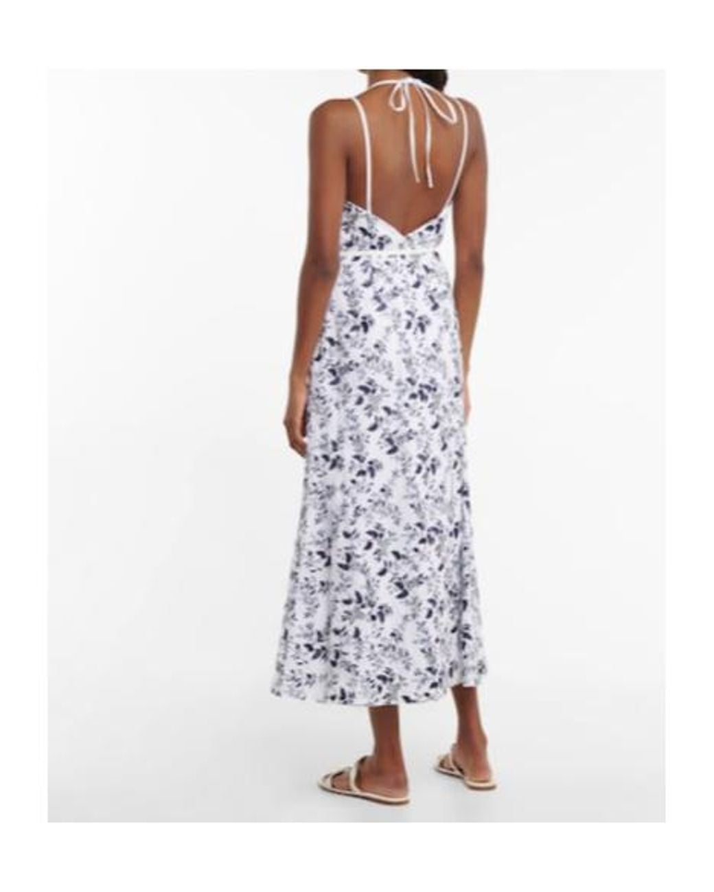Erdem White Otto Embroidered Linen Midi Dress