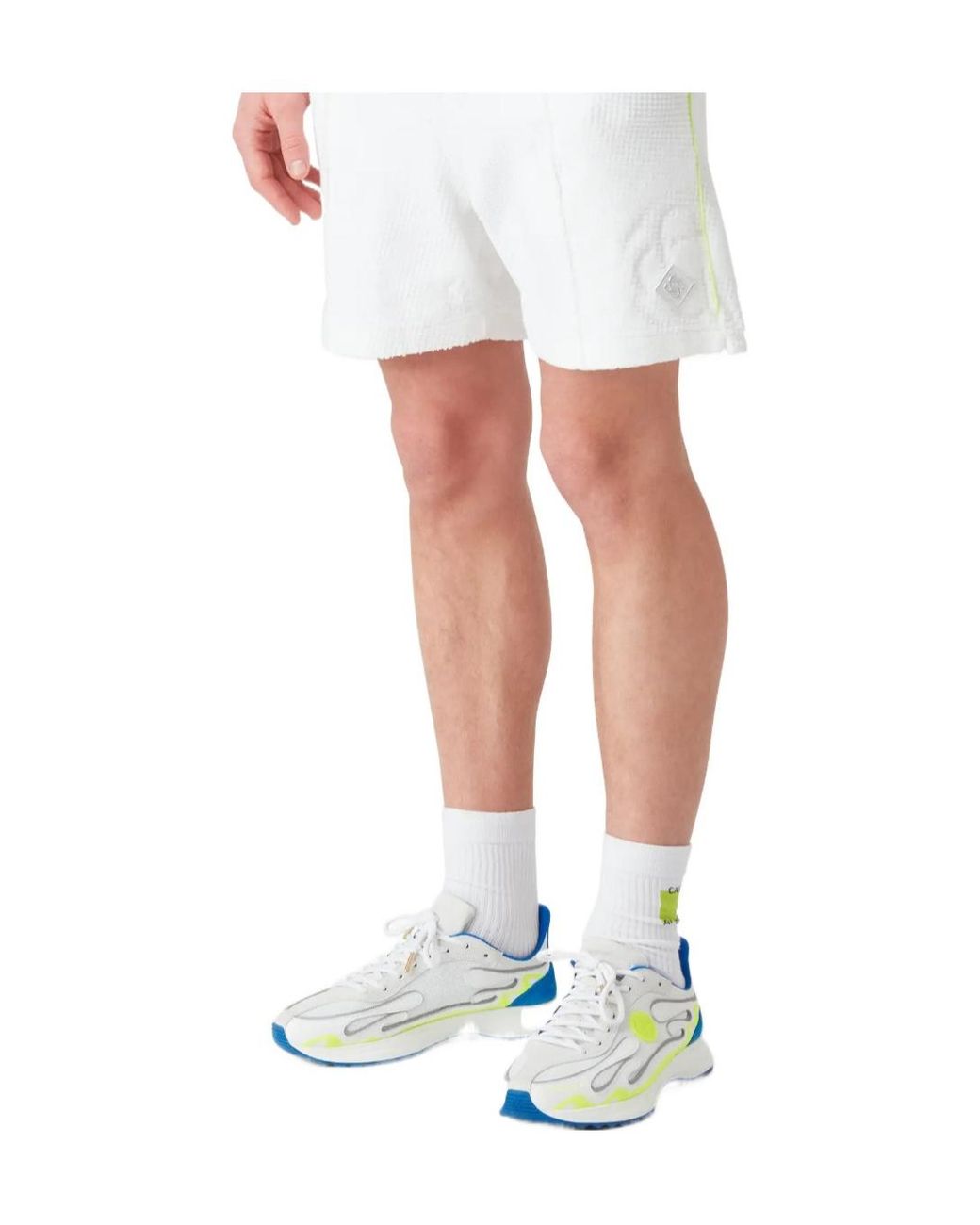 Casablanca White Towelling Monogram Bermuda Shorts for men