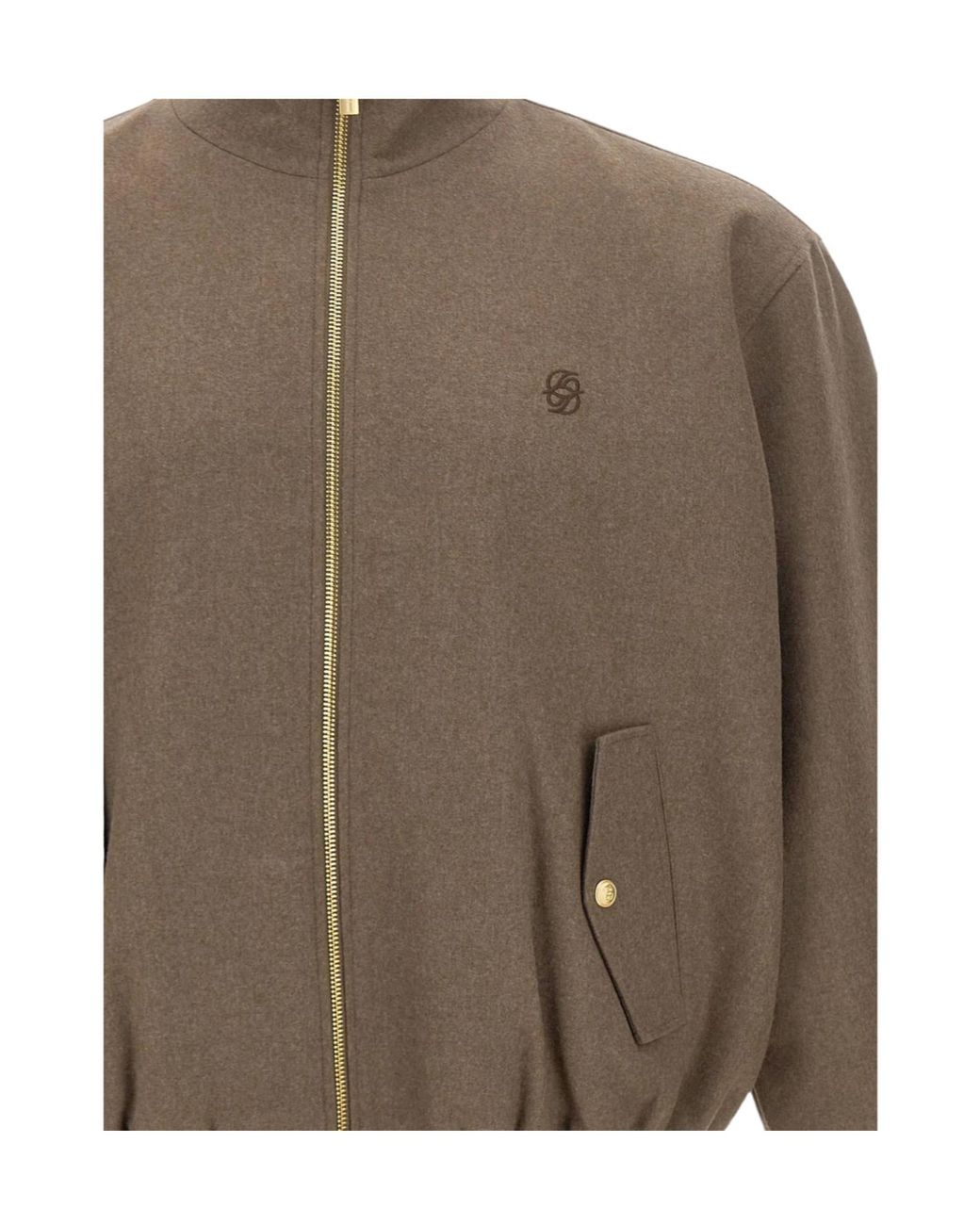Drole de Monsieur Brown High-Collar Jacket for men