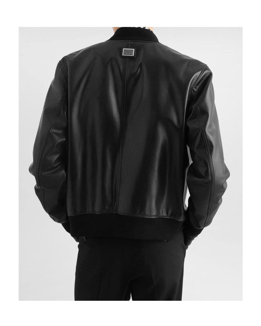 Dolce & Gabbana Black Zip-Up Bomber Jacket for men