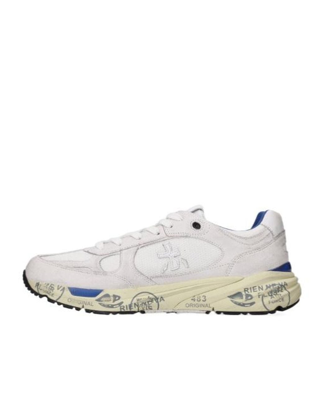 Premiata White Mase 25 Lace-Up Sneakers for men