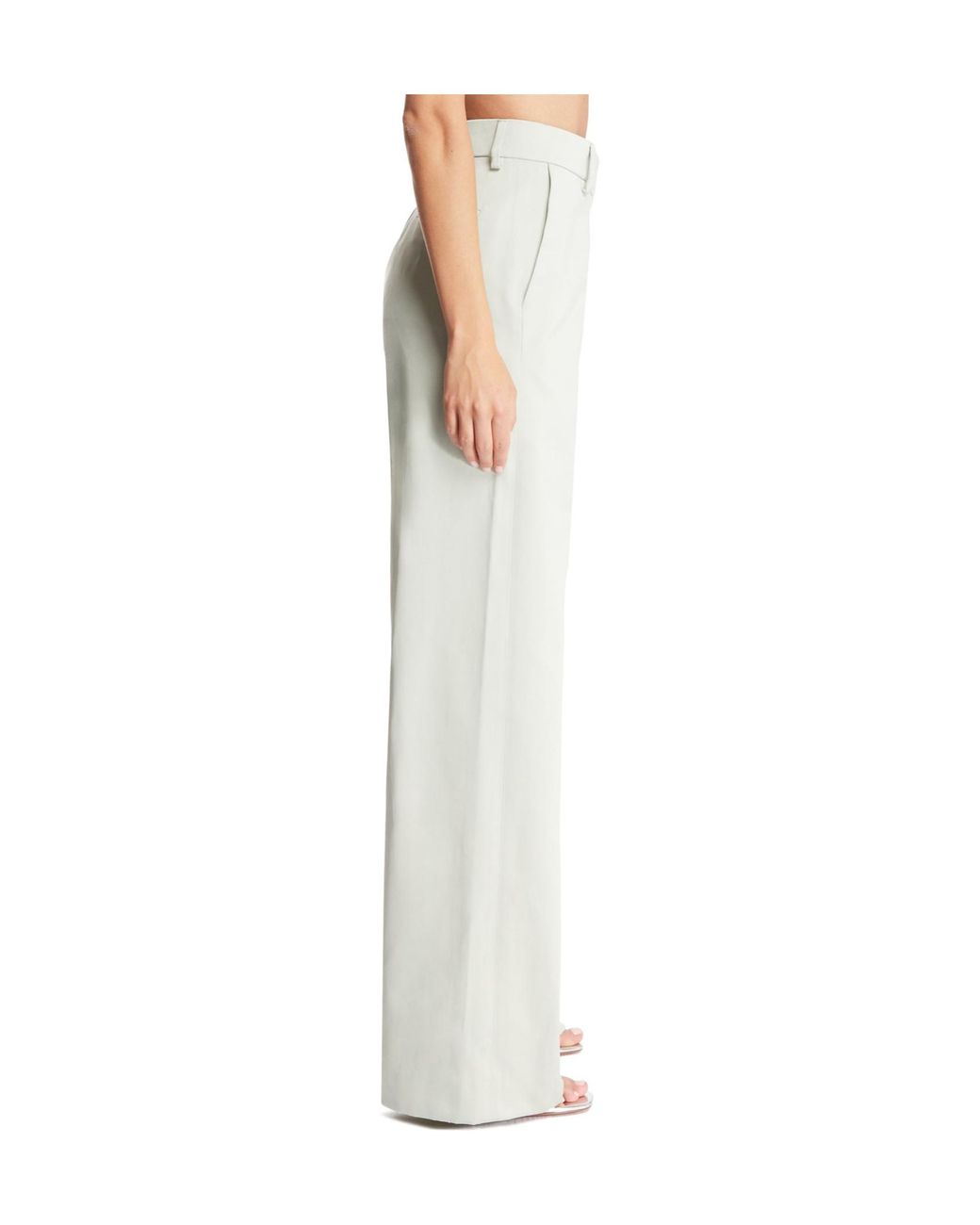 Dries Van Noten White Taffeta Trousers