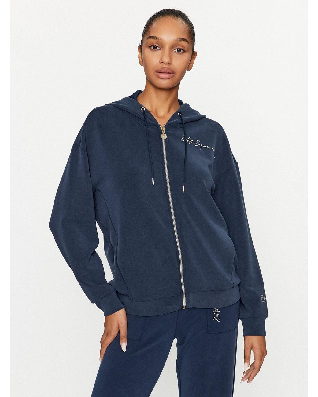 EA7 Blue Long-Sleeved Sweater
