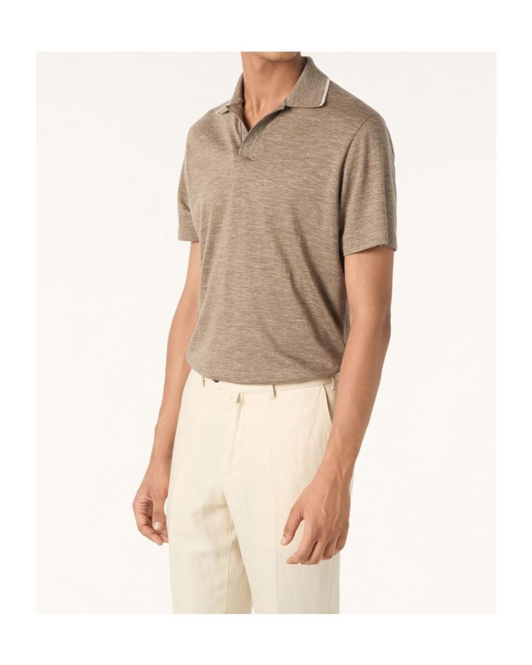 Loro Piana Natural Suraj Tal Polo Shirt for men