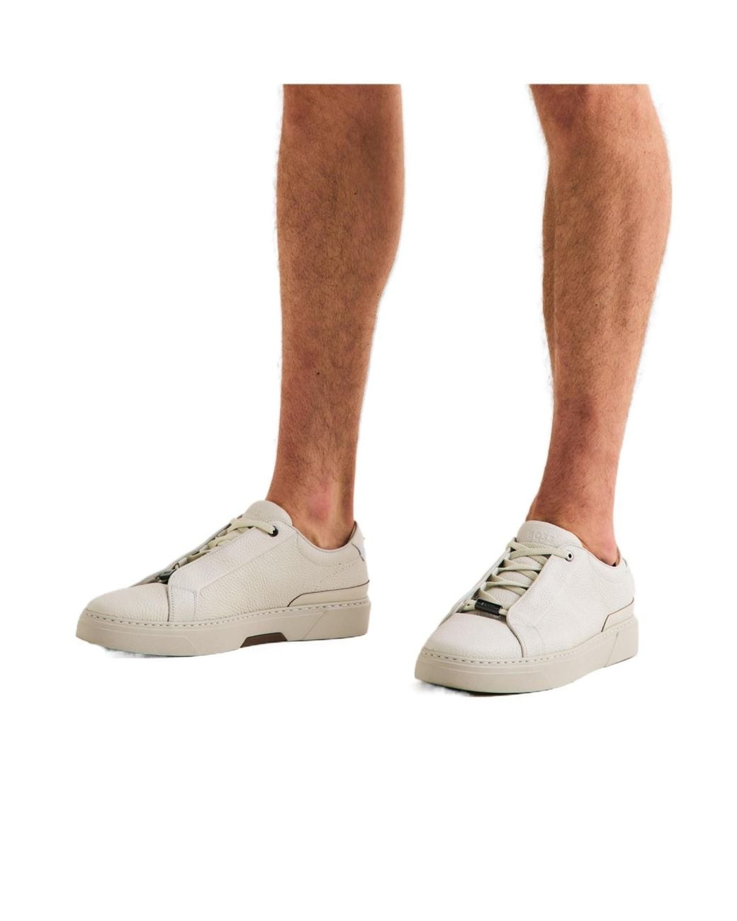 Boss White Low-Top Casual Shoes for men