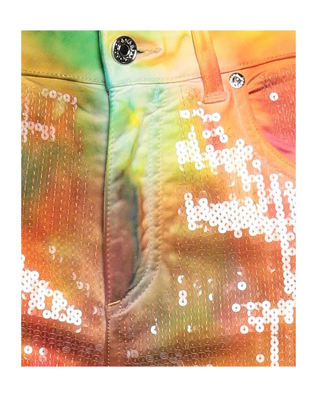 Dolce & Gabbana Orange Color Block Long Pants