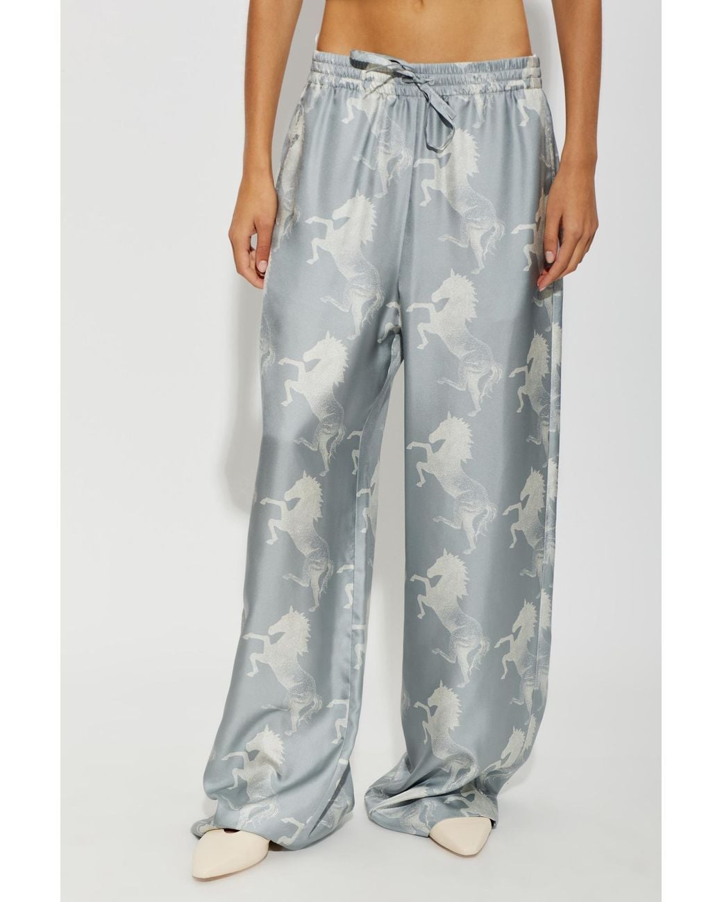 Stella McCartney Gray Wide Leg Trousers