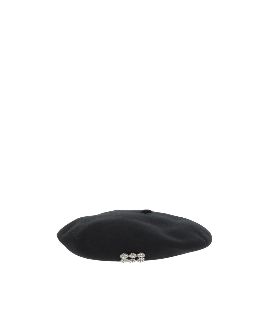Roger Vivier White Embellished Beret Hat