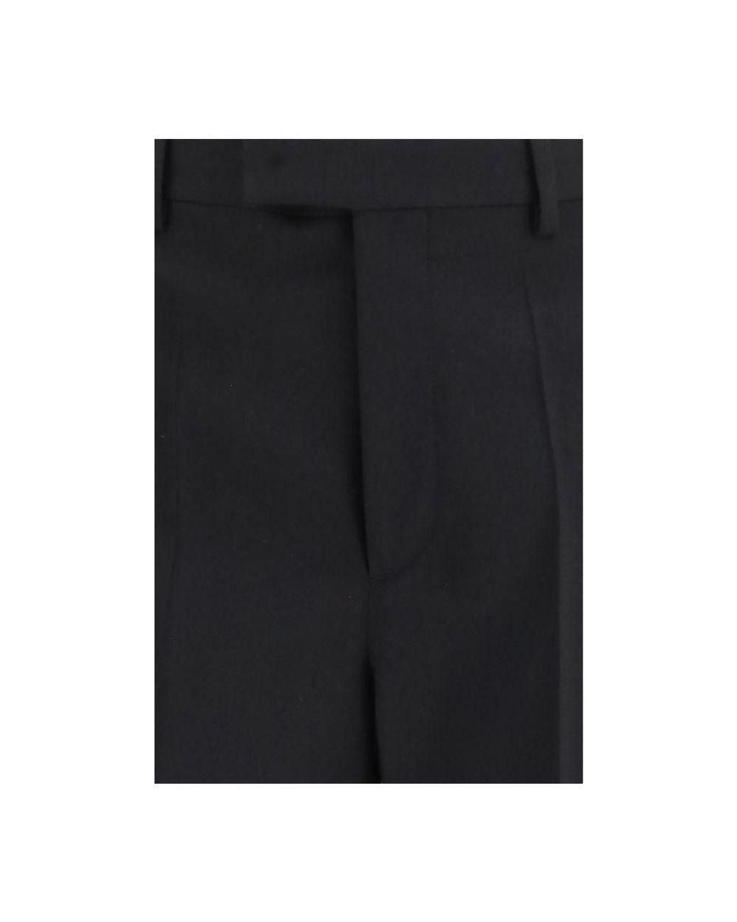 Valentino Black Pleated Slim Fit Pants for men