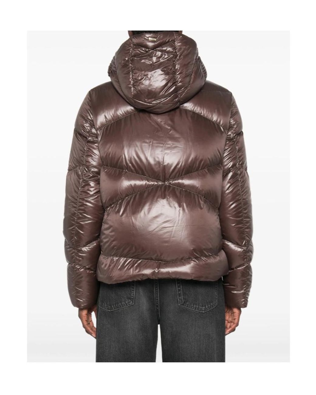 Herno Brown Quilted Zip-Up Down Jacket