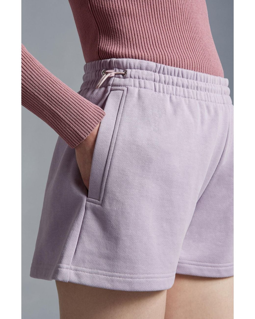 Moncler Purple Logo Shorts