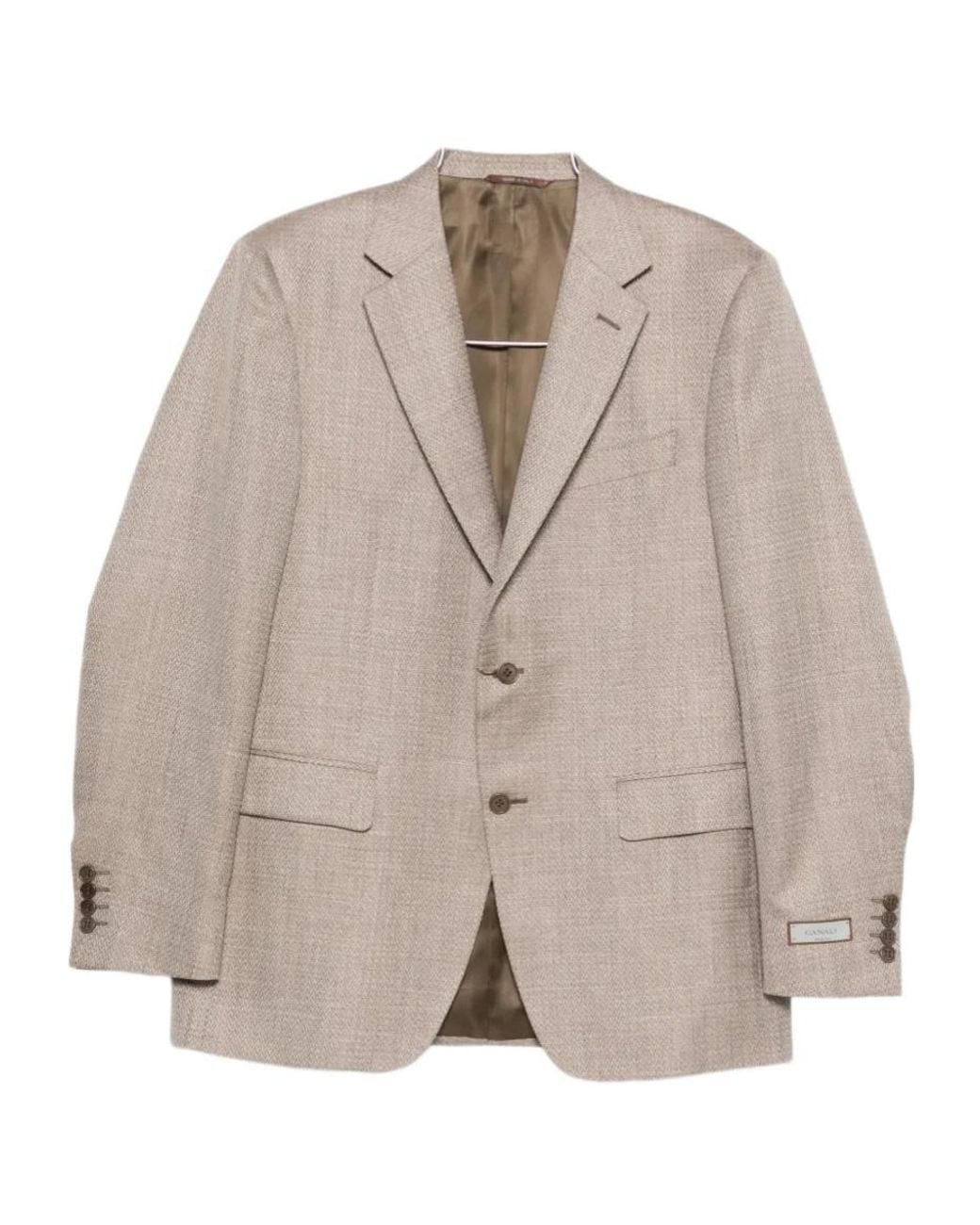Canali Brown Textured Blazer for men