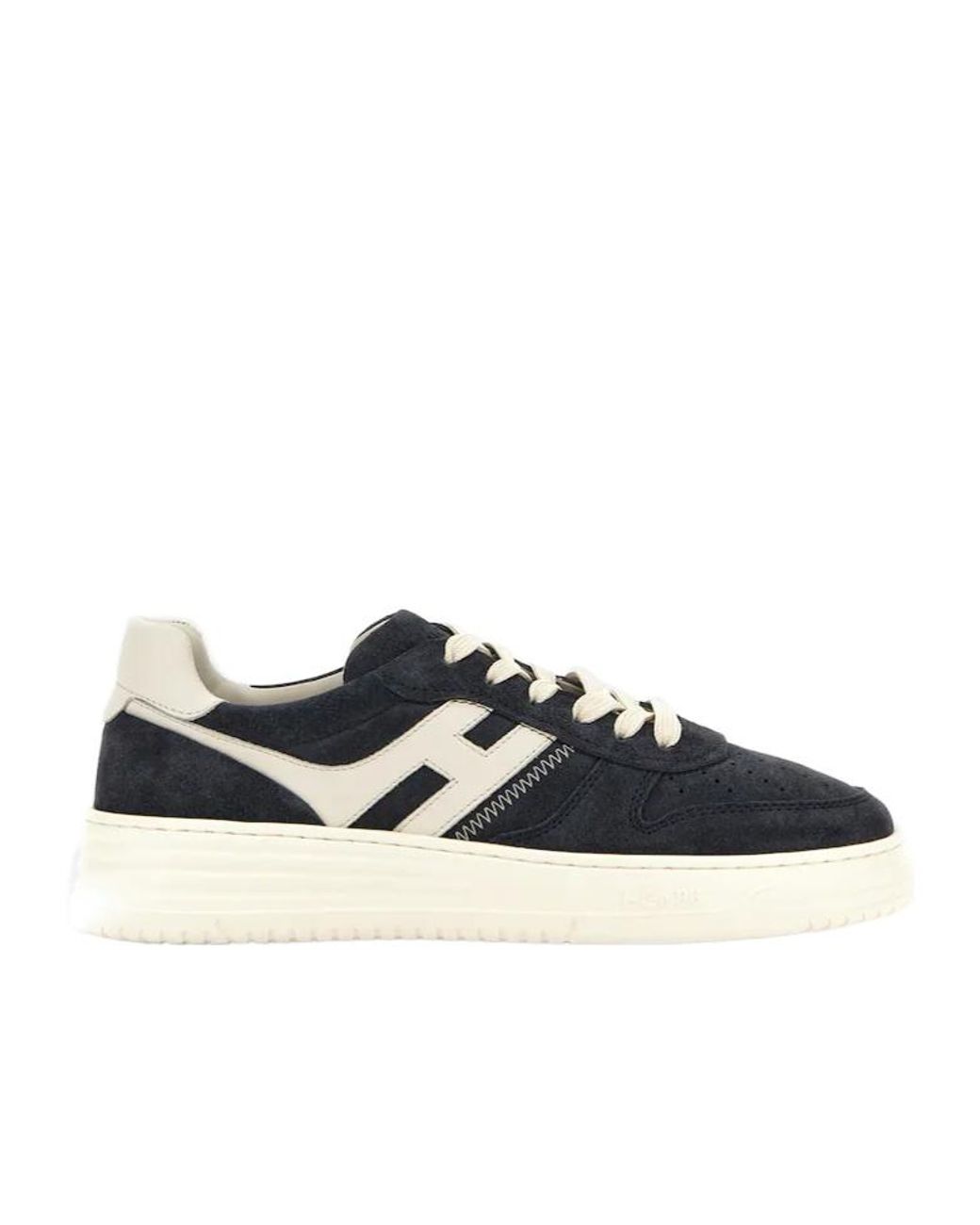 Hogan Blue Lace-Up Calfskin Shoes With Off- Accents for men
