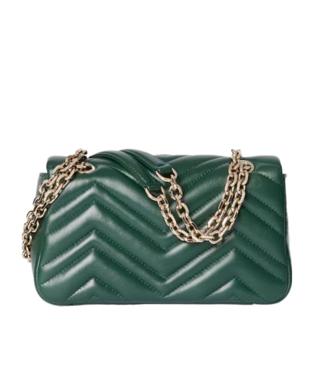 Gucci Green Gg Marmont Quilted Small Shoulder Bag