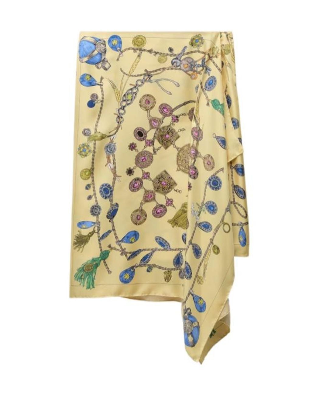 Versace Metallic Printed Midi Skirt