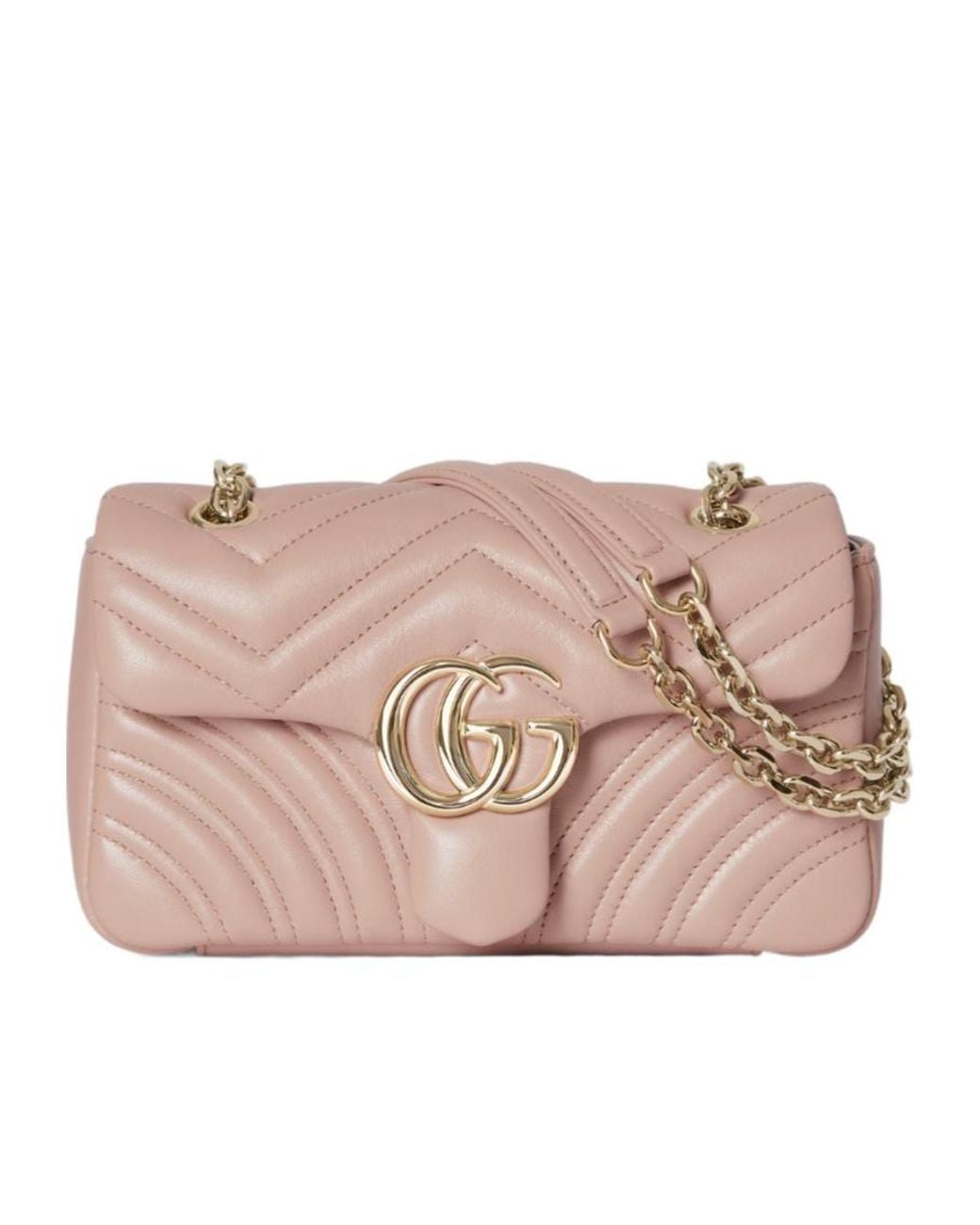 Gucci Pink Gg Marmont Small Shoulder Bag