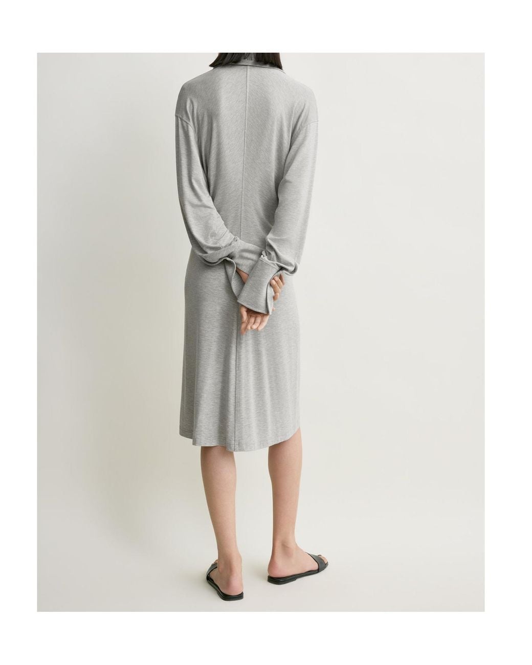 Totême Gray Ruched Mini Dress