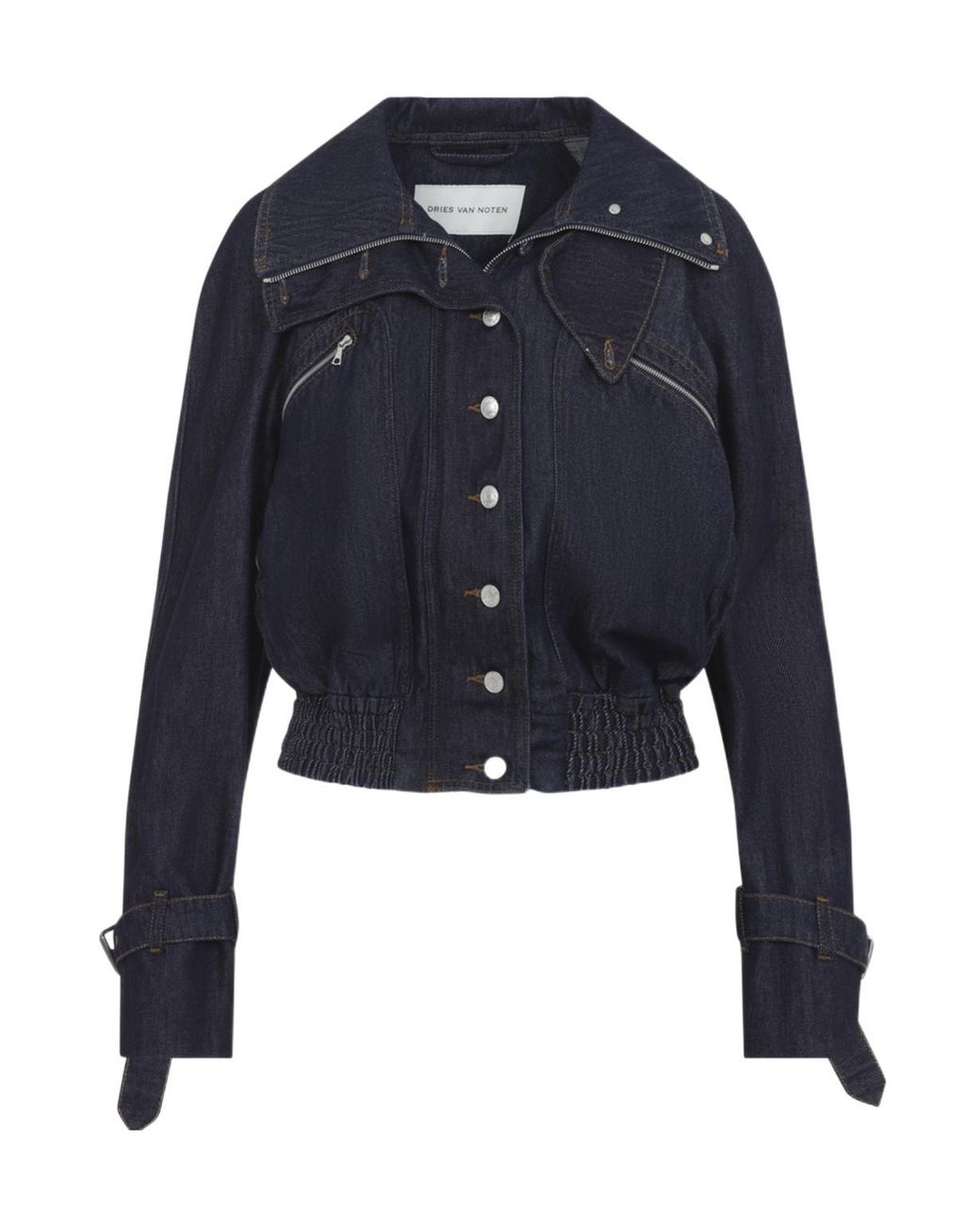 Dries Van Noten Blue Long-Sleeve Denim Jacket