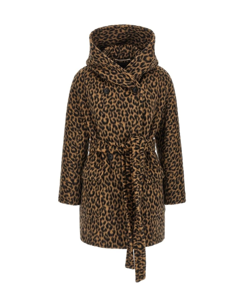 Tagliatore Brown Leopard Printed Jilly Coat