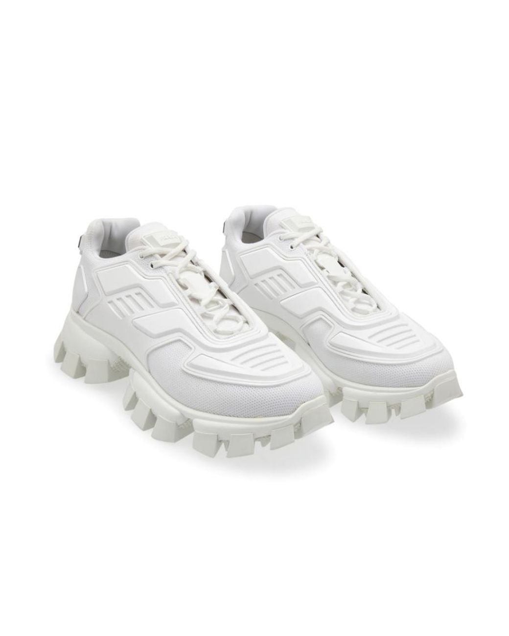 Prada White Cloudbust Thunder Technical Fabric Sneakers for men