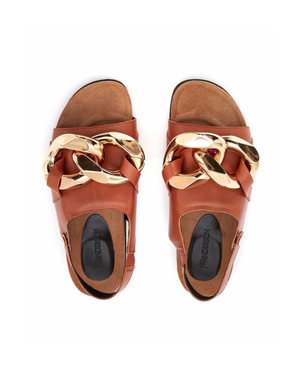 J.W. Anderson Brown Jw Anderson Chain-Link Open Toe Sandals
