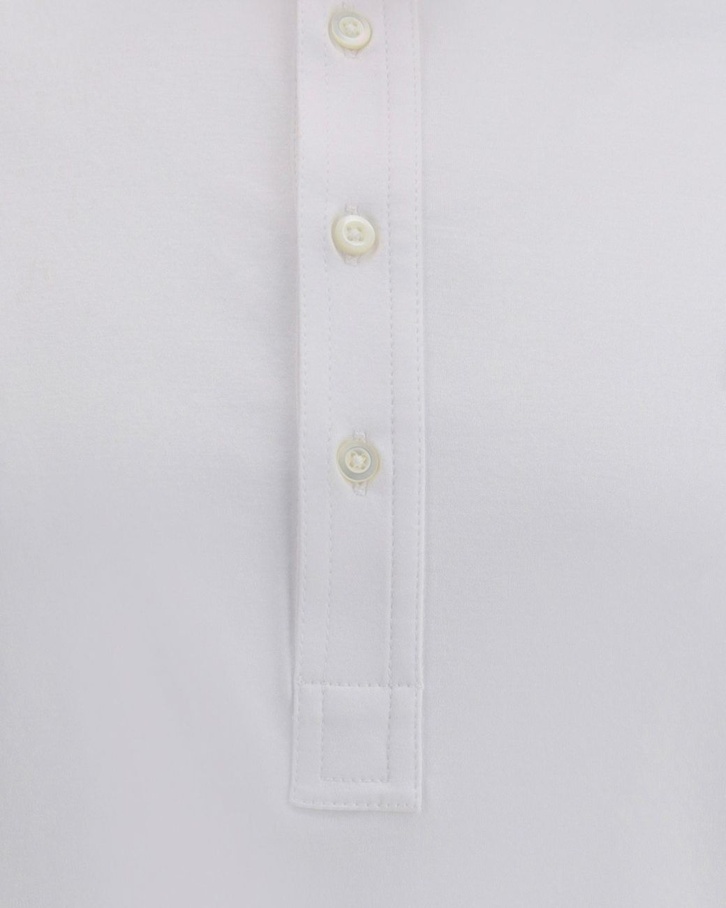 Brunello Cucinelli White Long Sleeved Buttoned Polo Shirt for men