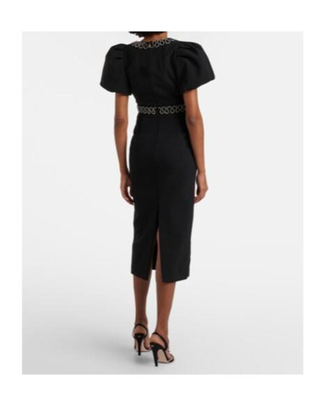 Rebecca Vallance Black Nyx Cutout Embellished Cocktail Dress