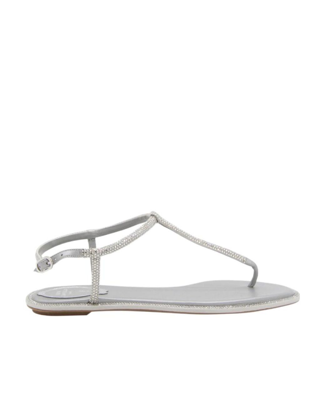 Rene Caovilla Metallic René Caovilla Diana Embellished Thong Sandals