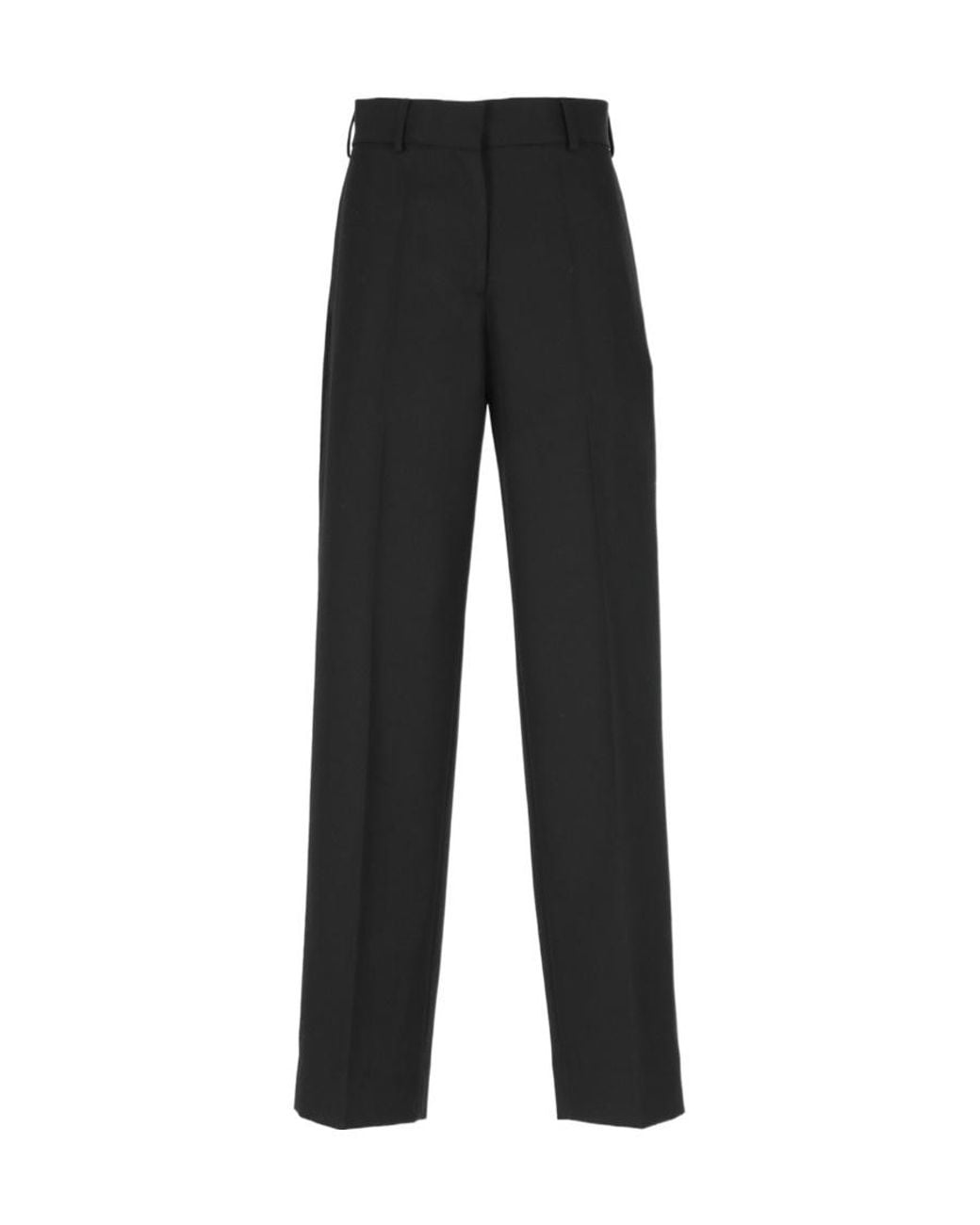 Palm Angels Black High-Waist Straight-Leg Tailored Trousers