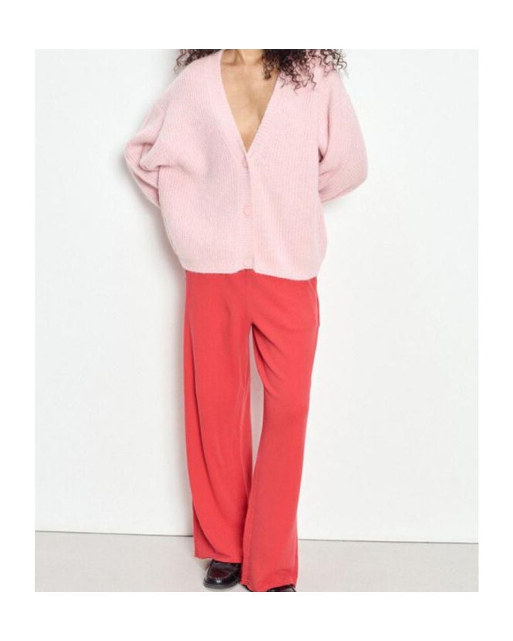 American Vintage Pink Long-Sleeved Cardigan