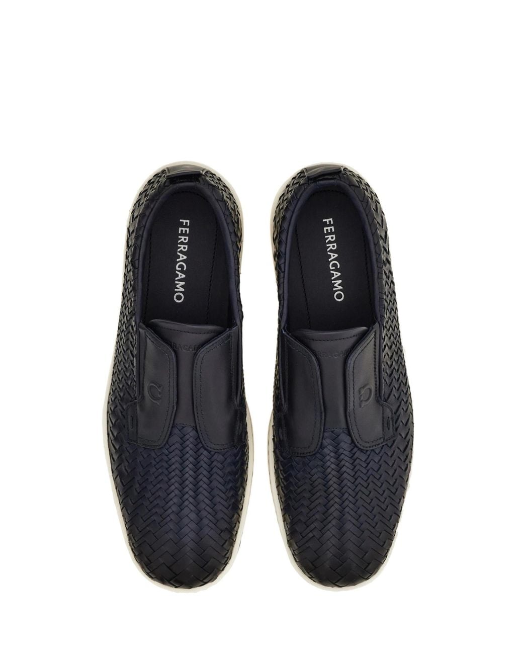 Ferragamo Blue Derby Slip-On for men