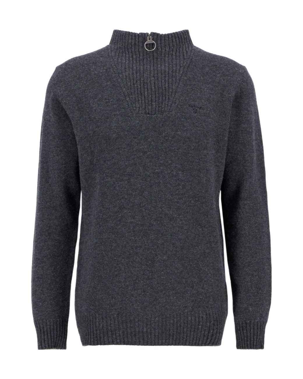 Barbour Blue Half-Zip Mock Neck Knit Sweater for men