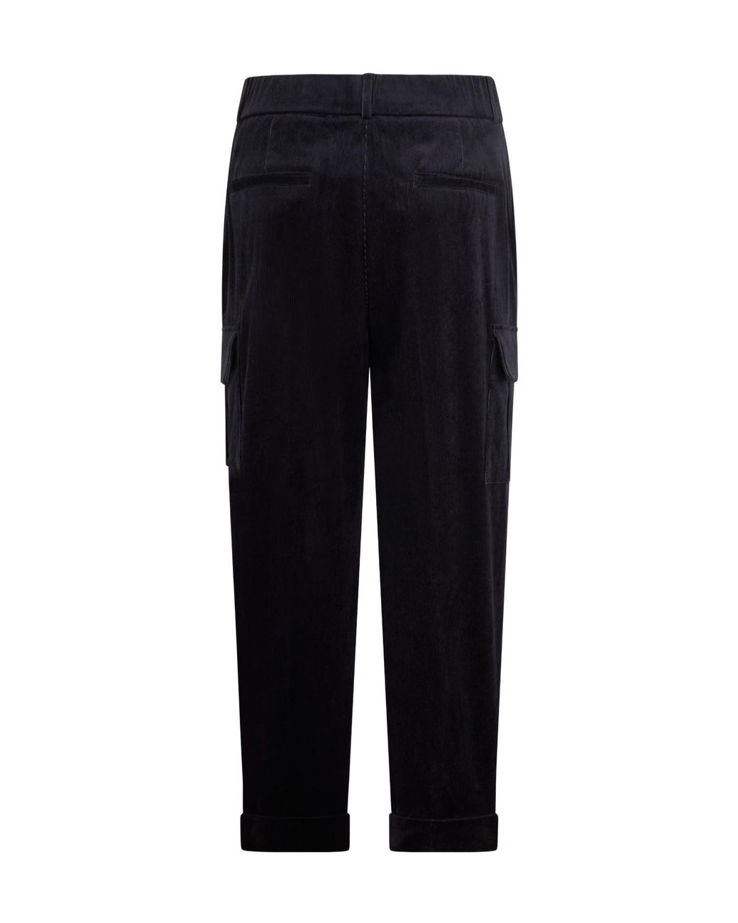 Peserico Black Cropped Cargo Pants