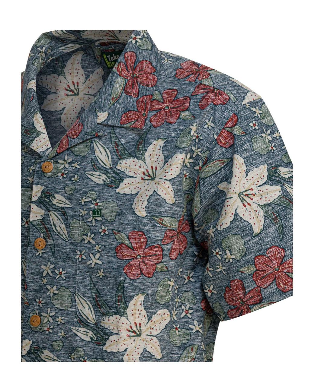Montbell Blue Take Loha Shirt for men