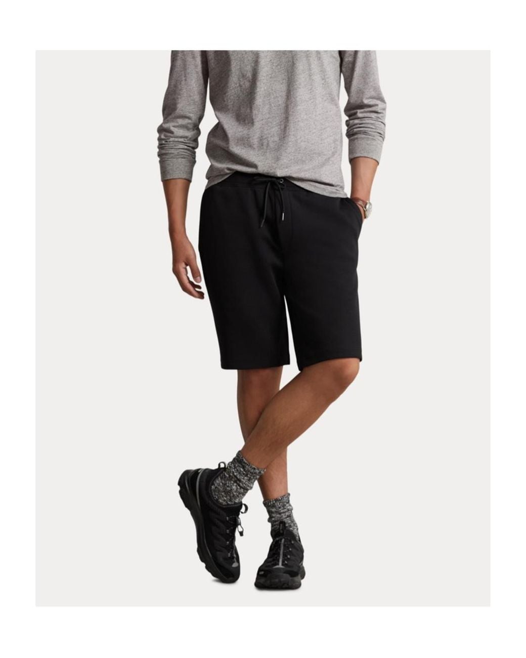 Polo Ralph Lauren Black Tech Shorts for men