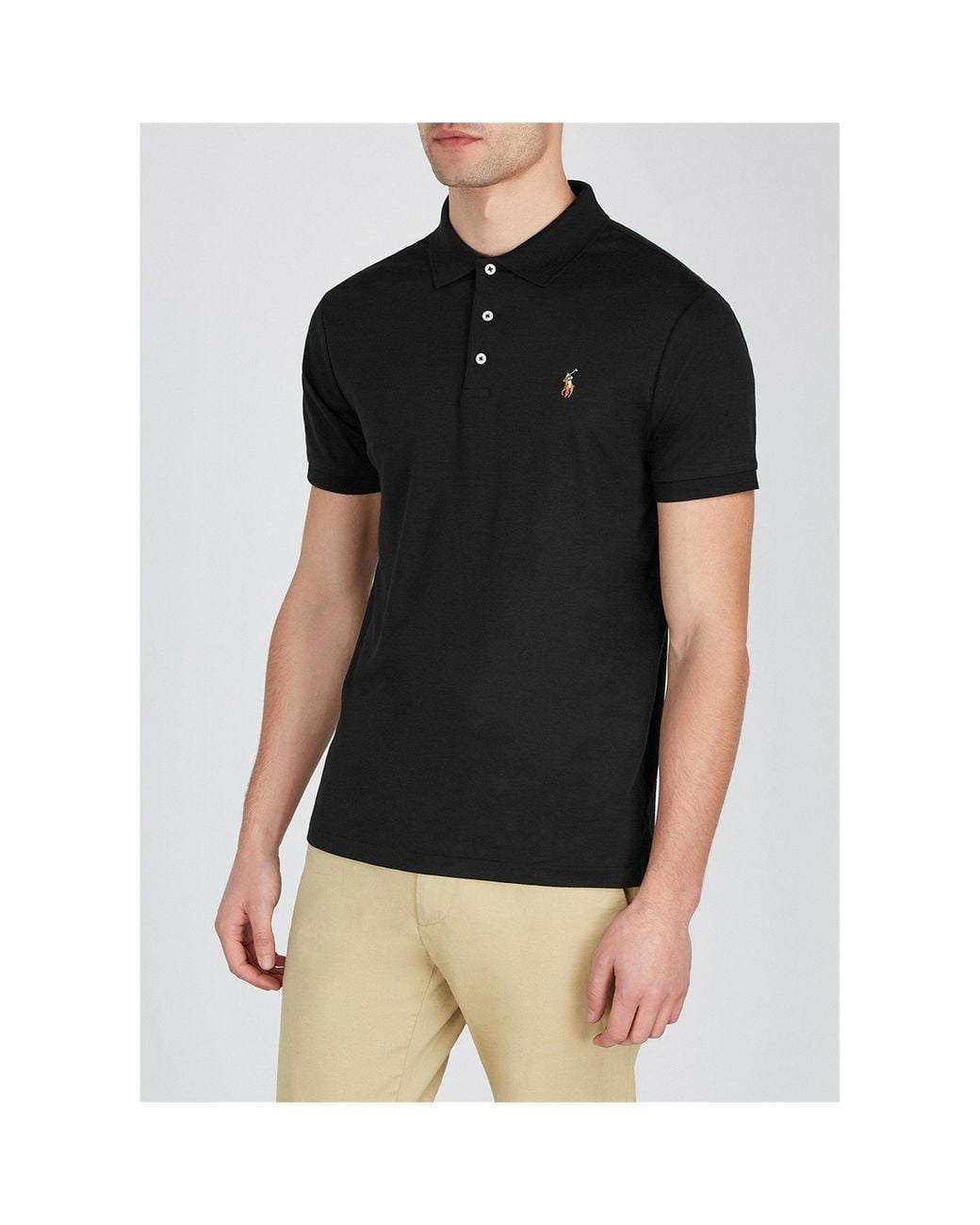 Polo Ralph Lauren Black Simple Polo Shirt for men