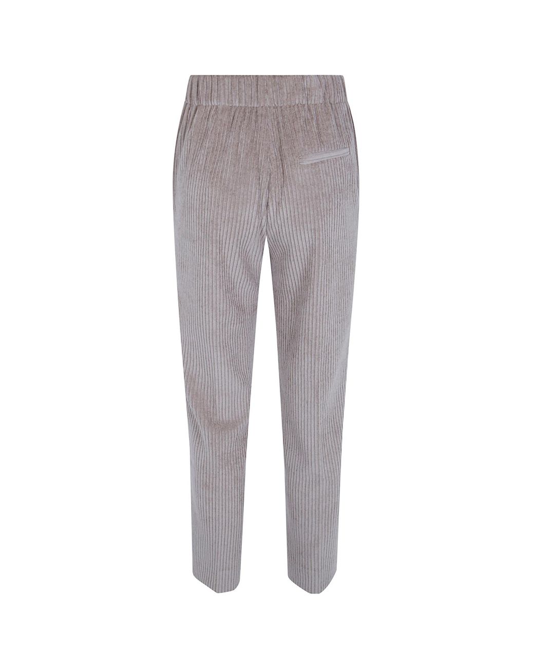Anneclaire Gray Corduroy-Effect Elasticated-Waist Trousers