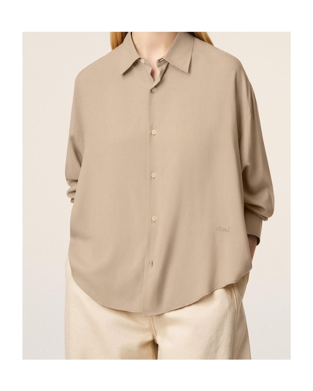 AMI Natural Long Sleeve Shirt for men