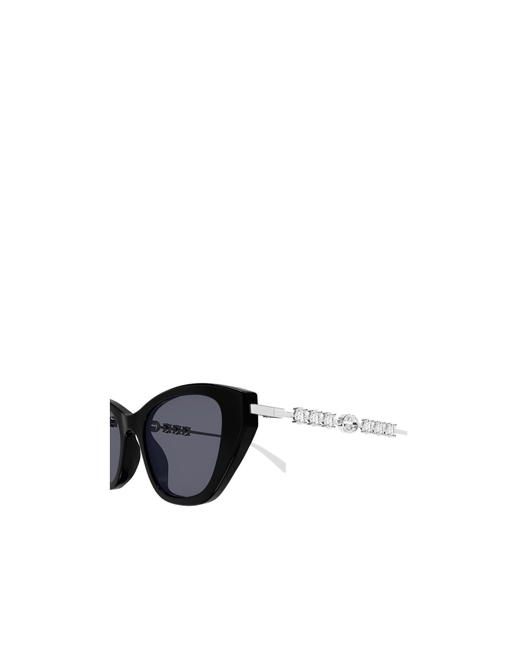 Gucci White Eyewear Cat Eye Frame Sunglasses