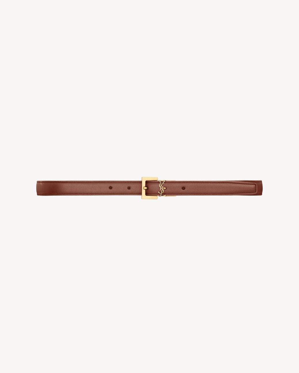 Saint Laurent White Reversible Belt