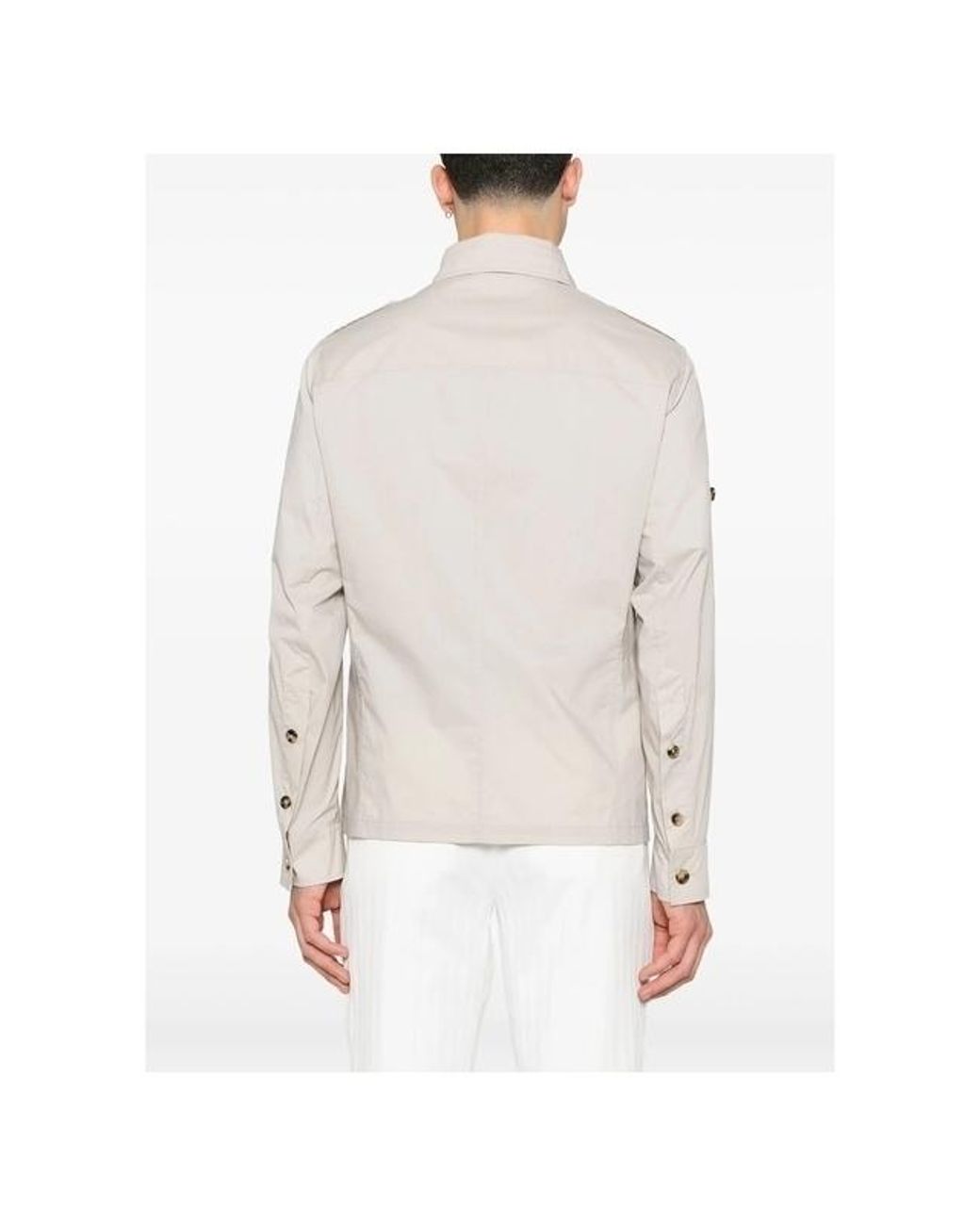 Brunello Cucinelli White Multi-Pocket Jacket for men