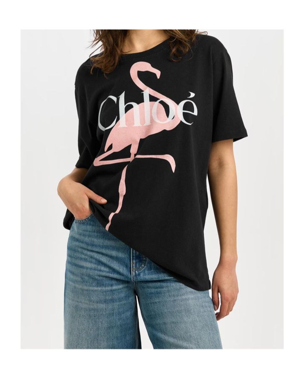 Chloé Black Logo Crew Neck T-Shirt