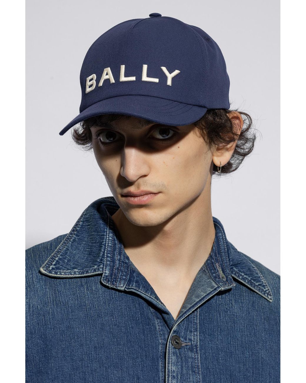 Bally Blue Logo Embroidery Baseball Cap for men