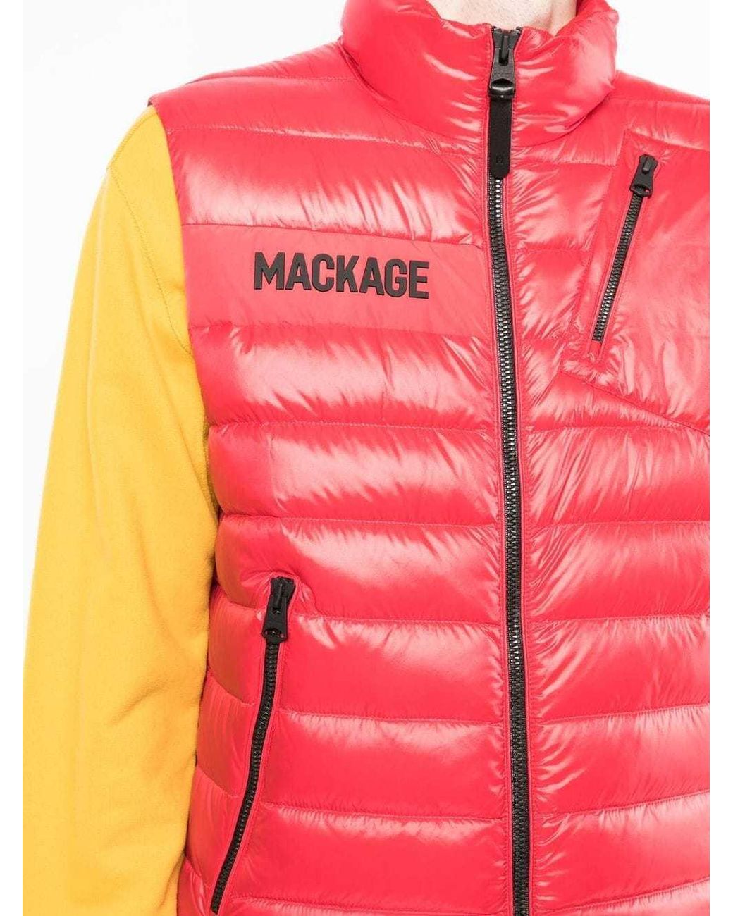 Mackage Pink Logo-Print Quilted Gilet for men