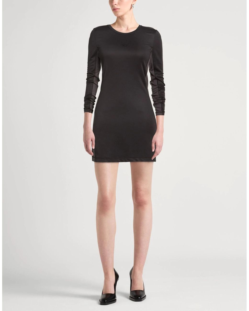 DIESEL Black Fitted Color-Blocked Dress